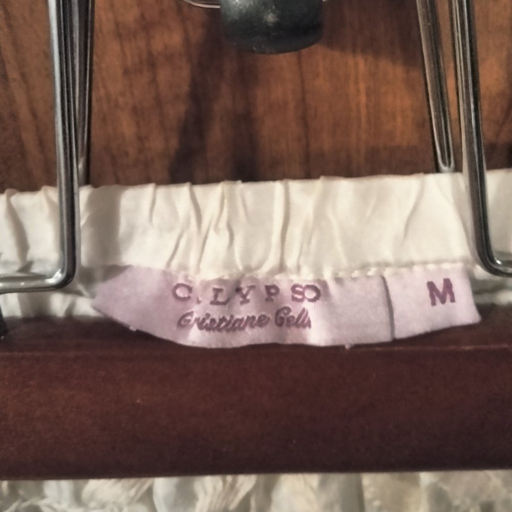 Women's medium full length Calypso embroidered boho skirt